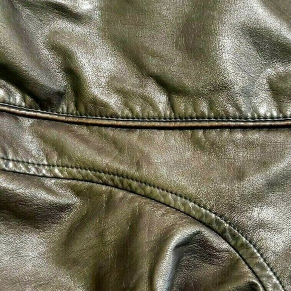 POINT ZERO Leather Jacket Gold Edition XL Brown - Picture 7 of 8